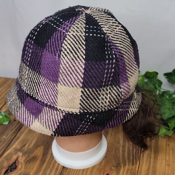 Kate Landry. Wool Blend Hat. Vintage Plaid. Gorgeous. EUC - Picture 4 of 9